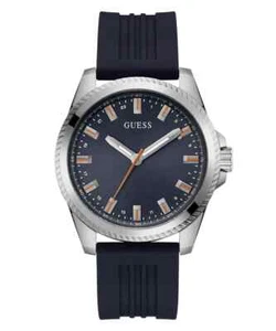Guess Men's Navy Silver Tone Analog Watch GW0639G1 - Picture 1 of 5