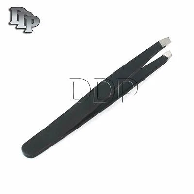 DDP Black Mini Slanted Travel Eyebrow Tweezers