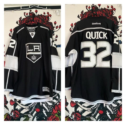 Reebok NHL Jersey Los Angeles LA Kings Jonathan Quick Black Hockey XXL 2XL Cover