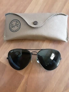 Genuino Vintage Ray Ban Bausch & Lomb Aviator Negro Cromo Con Estuche/Piezas - Imagen 1 de 6