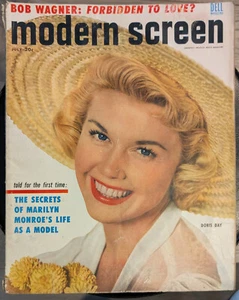 Modern Screen Mag Doris Day Marilyn Monroe Bob Wagner July 1954 Some cutouts - Bild 1 von 4