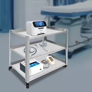 3 Tier Stainless Steel Kitchen Trolley Cart Utility Serving Storage Rolling Cart - Picture 1 of 18
