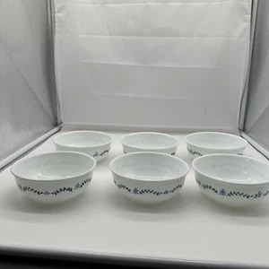 Set of 6 New Corelle Portofino Vitrelle Blue White Soup Cereal Bowls 5 3/4" Bowl - Picture 1 of 3