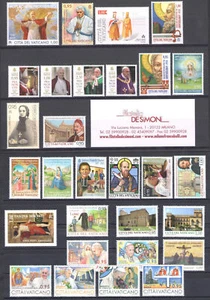 2017 Vatican, Complete Vintage 29 Values + 2 Sheets + 1 Booklet - MNH ** - Picture 1 of 4