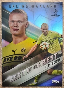 ERLING HAALAND 2021-22 TOPPS UEFA CHAMPIONS LEAGUE RAINBOW FOIL SP INSERT #BB-01 - Picture 1 of 2