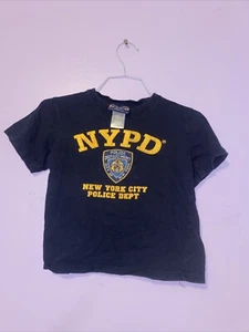 NYPD Kid's Child T-Shirt New York City Police Dept City Navy Size 5/6 - Picture 1 of 2