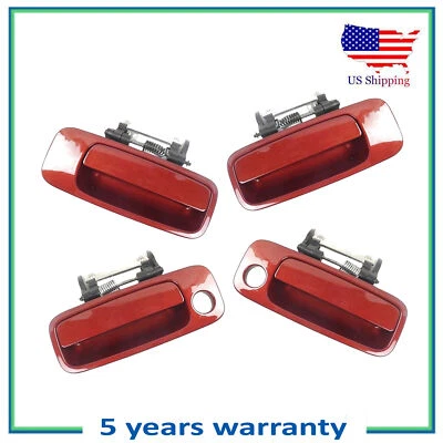 Set of 4PCS Outside Door Handle For 00 01-04 Toyota Avalon 3N6 Vintage Red Pearl - Image 1 of 4