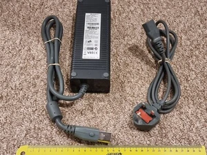 MICROSOFT XBOX 360 OFFICIAL GENUINE 203W UK MAINS POWER SUPPLY ADAPTER 203 WATT - Picture 1 of 5