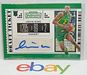 2019-20 Panini Contenders Draft Picks Blue Foil AUTO #122 Louis King Ducks - Bild 1 von 2