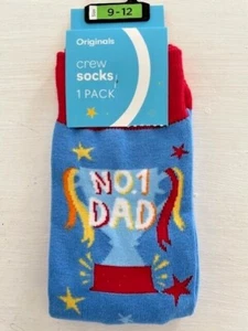 Vatertag oder Geburtstage Herren Socken - Weltbester Papa oder Nr. 1 Papa. Größe 9-12. - Bild 1 von 8