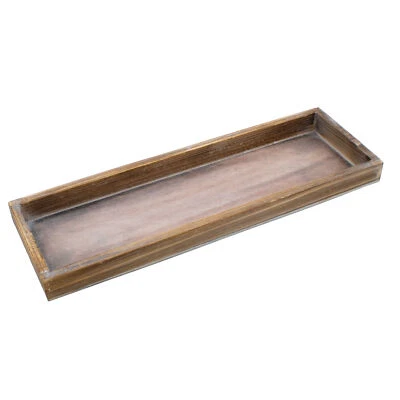 Holz Kerzen Tablett braun rechteckig 40 x 30cm - Deko Geschenk Brett Weihnachten - Bild 1 von 3