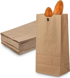 Braune Papiertüten 8 lbs. - Einweg Papier Lunch Taschen perfekt zum Einkaufen - ... - Bild 1 von 12