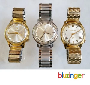 (3) Vintage BULOVA ACCUTRON Tuning Fork Watches 214 + 218 (repair / parts) - Picture 1 of 10