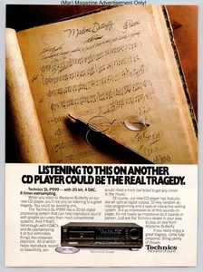 Technics CD Player Madame Butterfly Audio Precision Vintage 1989 Advertisement - Picture 1 of 5