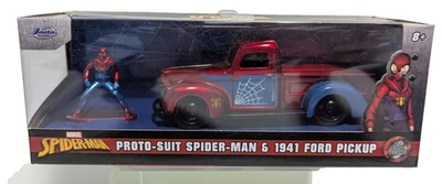 JADA Hollywood Rides💥Marvel PROTO-SUIT SPIDER-MAN & red 1941 FORD PICKUP💥1:32 - Image 1 of 4