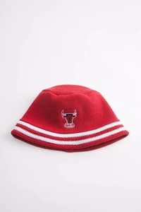 Chicago Bulls Bucket Sombrero Tejido Gorra Rojo Blanco NBA Mitchell & Ness Suave Nuevas Etiquetas - Imagen 1 de 5