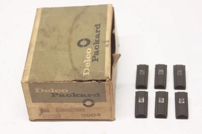 Lote de 6 conectores de arnés de cableado eléctrico vintage NOS Delco Packard 2977253 Foto 1 de 4