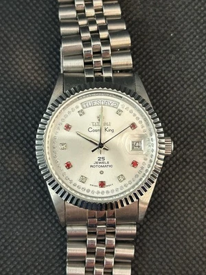 Reloj Vintage Titoni Cosmo King Día/Fecha Automático 25 Joyas Dos Tonos Foto 1 de 4