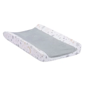 Lambs & Ivy Goodnight Moon White/Gray Changing Pad Cover - Moons/Stars - Picture 1 of 5