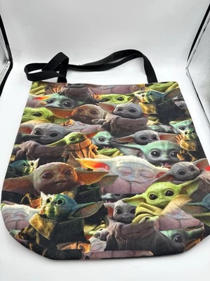 Disney Star Wars Mandalorian Baby Yoda The Child Grogu Canvas Bag Purse - Image 1 of 4