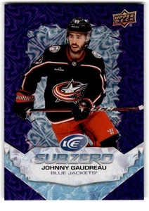 Johnny Gaudreau 2022-23 UD Ice Sub Zero #SZ-JG Columbus Blue Jackets - Picture 1 of 2
