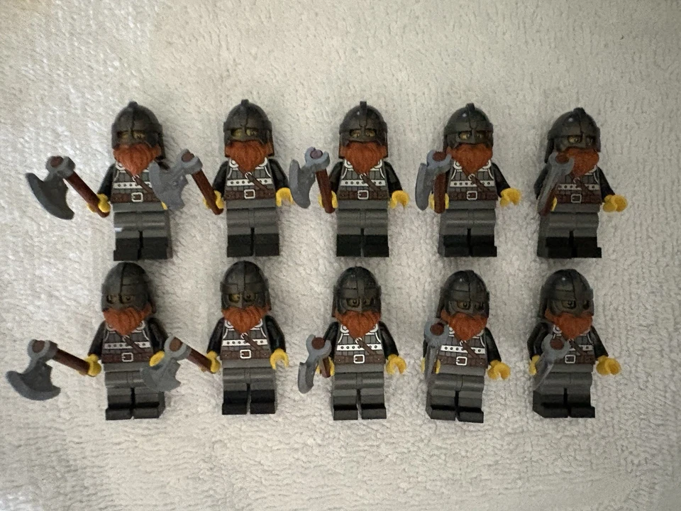 ¡NUEVAS minifiguras Lego castillo vikingo (lote de 10)!  Piezas retiradas Foto 1 de 1