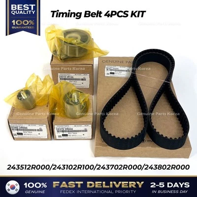⭐Genuine⭐ Timing Belt 4PCS KIT for Hyundai Genesis G80 Tucson Kia Sportage - Image 1 of 4