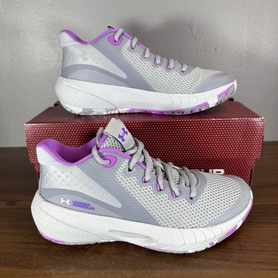 Under Armour Shoes Womens 6 Gray Purple HOVR Breakthru Basketball Sneakers New - Image 1 of 4