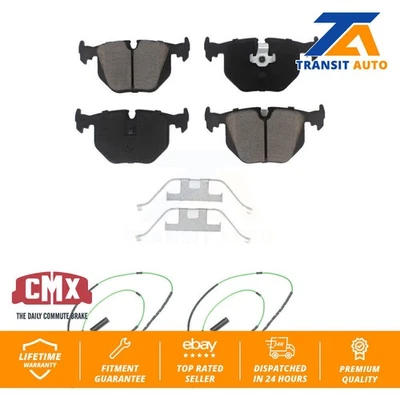 Rear Ceramic Disc Brake Pads And Wear Sensors Kit For 2001-2006 BMW M3 3.2L Foto 1 de 4