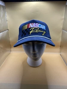 NASCAR Racing Men’s Corduroy Adjustable Navy Snapback Hat Cap - Picture 1 of 8
