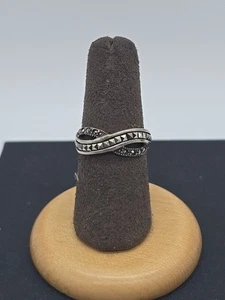 Anello vintage in argento sterling e marcasite misura 7 - Foto 1 di 7