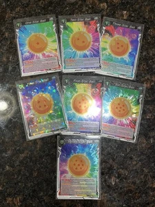 Dragon Balls 1-7 Star Complete Set Foil Dragon Ball Super Card Game | NM - Picture 1 of 10