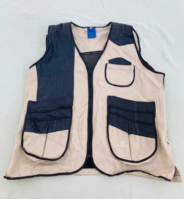Renegade Storm Men's Mesh Shooting Vest  2XL Khaki & Black Leather - Image 1 of 4