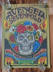 Authentic Avenged Sevenfold Exclusive Poster Florida 2023 #218 Of 300 24x18 - Picture 1 of 9