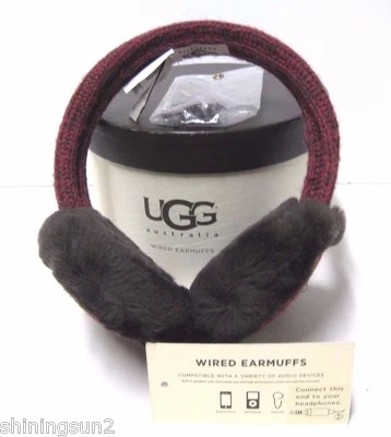 UGG MARLED CARDY PROTETORES AURICULARES FEMININOS COM FIO SANGRIA TAMANHO ÚNICO SERVE PARA TODOS - Imagem 1 de 2