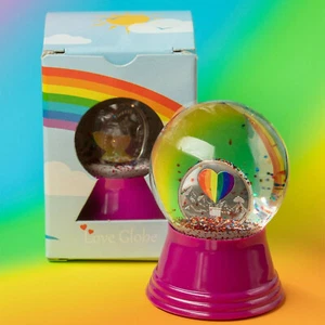 LOVE GLOBE 1/10 oz Silver Coin SNOWGLOBE Pride Snow Rainbow 2021 Cook Islands $1 - Picture 1 of 5