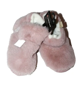 Airwalk Women's Mauve Pink or White Slip-On Faux Fur Bootie Slippers 7/8 - Picture 1 of 10