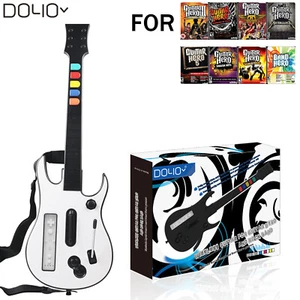 White Wireless Guitar Controller for Nintendo Wii Guitar Hero Rock Band2 Games - Picture 1 of 10