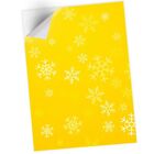 1 x Vinyl Sticker A1 - Yellow Christmas Snowflake Pattern Snow #46493