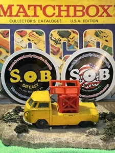 Husky 1965 Volkswagen Pickup Scaffold Boom Truck Yellow Diecast EX Cond VW Van - Picture 1 of 6