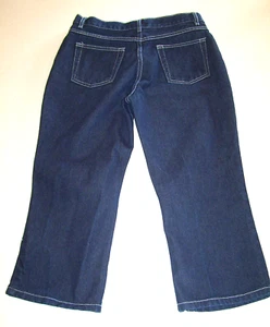Junior Damen No Boundaries mittelhohe blaue Denim Baumwolle Caprihose 9 Junioren - Bild 1 von 2