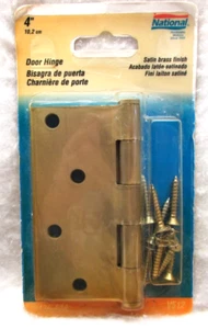 Bisagra de puerta nacional 4" latón satinado resistente V512 N176-644 (1) NUEVA C82 - Imagen 1 de 3