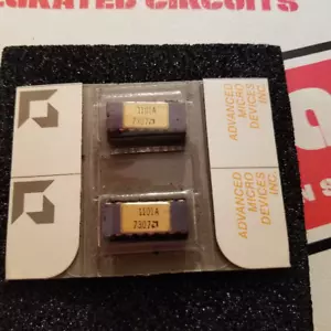 AMD 1101A RAM złoty 2szt = Intel C1101A Przedmiot kolekcjonerski w fabrycznym pacakge RZADKI! - Zdjęcie 1 z 3