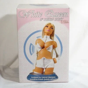Marvel X-MEN BUSTO BIANCO REGINA EMMA FROST 8" RESINA #061/1100 nuovo con scatola Frank Quitely - Foto 1 di 11