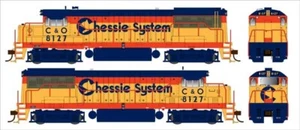 HO CHESAPEAKE & OHIO U25b PH IIa LOCO DETAILED W/ESU LOKSOUND &DCC-BOWSER TRAINS - Picture 1 of 1