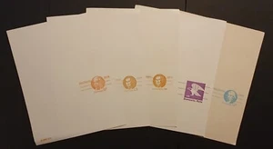 USA UNITED STATES AMERICA 1970s Unused Prepaid Postal Stationery Cards x 5 mint - Picture 1 of 7