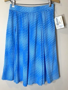 Falda LuLaRoe Mujer Pequeña Azul Midi Madison Columpio Completo Elástica Nueva con Etiquetas - Imagen 1 de 8