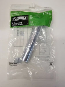 Everbilt NEU C790-1 Messing Slip Joint 24 Stärke 6" verchromt 1 1/4" - Bild 1 von 8