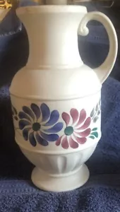 Vintage . E Radford England Pottery Pitcher 10” Hand painted - Bild 1 von 6