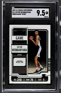 Boleto de juego verde Contenders Victor Wembanyama RC #11 2023-24 SGC 9,5 como nuevo + - Imagen 1 de 2